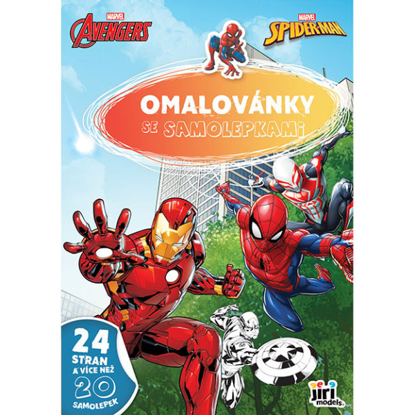 Models Omalovánky A4 se samolepkami Marvel