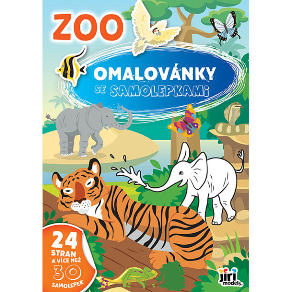 Models Omalovánky A4 se samolepkami Zoo