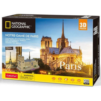 CubicFun - Puzzle 3D National Geographic - Notre Dame - 128 dílků