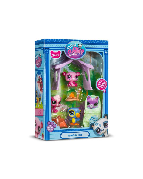 Littlest Pet Shop 3 figurky Kempování