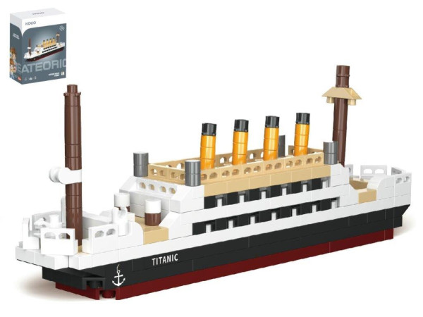 Stavebnice mini KOCO Titanic plast 271ks v krabičce 11x15x6cm