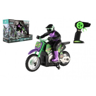 Motorka RC plast 22cm 2,4GHz na dálkové ovládání na baterie v krabici 33x23x12cm