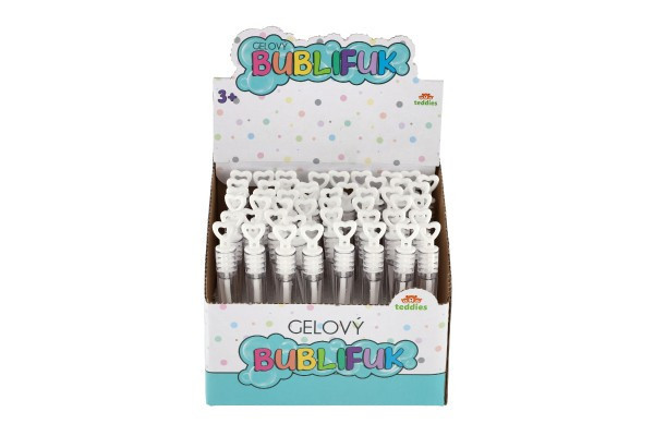 Bublifuk mini 5 ml gelový bílý svatební 10,5cm