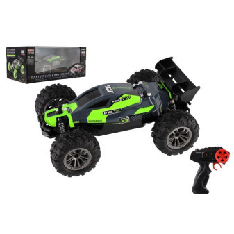 Auto RC Buggy rychlostní 2,4GHz plast 25cm na baterie zelené v krabici 32x14x18cm