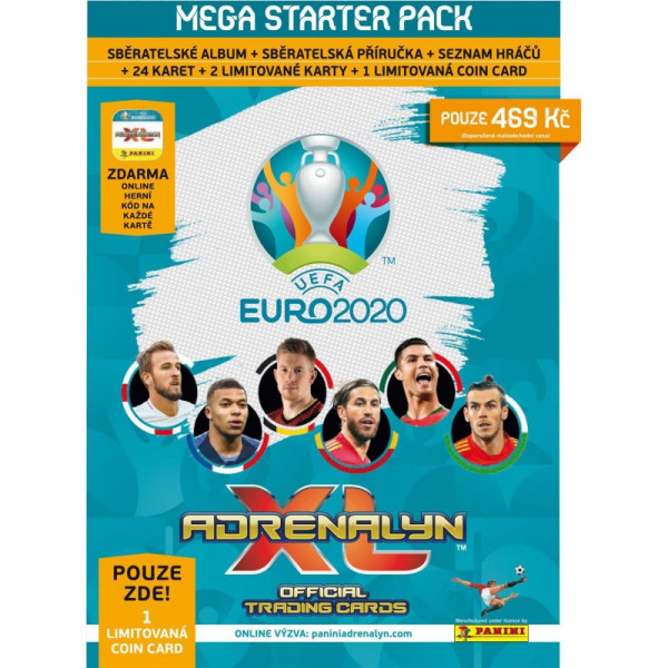 EURO 2020 ADRENALYN Starter set Fotbalových karet.