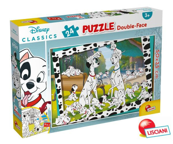 Lisciani 101 dalmatinů Puzzle 24 oboustranné 50x35 cm