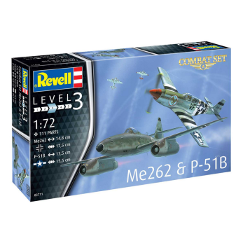 Revell Plastic Modelkit letadla 03711 - Me262 & P-51B (1:72)