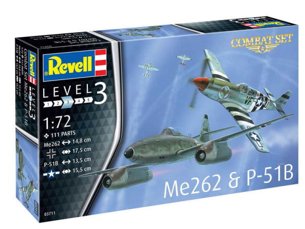 Revell Plastic Modelkit letadla 03711 - Me262 & P-51B (1:72)