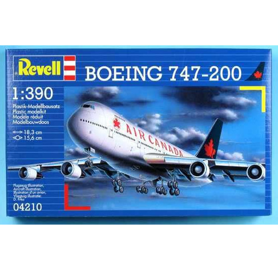 Revell Plastic ModelKit 04210 letadlo Boeing 747-200 Air Canada (1:390)