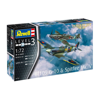 Revell Plastic Modelkit letadla 03710 - Bf109G-10 & Spitfire Mk.V (1:72)