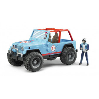 Bruder 2541 Jeep Cross Country Racer terénní modrý s řidičem