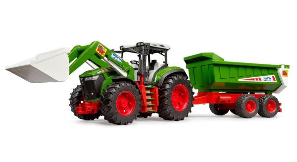 Bruder 3452 Traktor ROADMAX s čelním nakladačem a sklápěcím návěsem