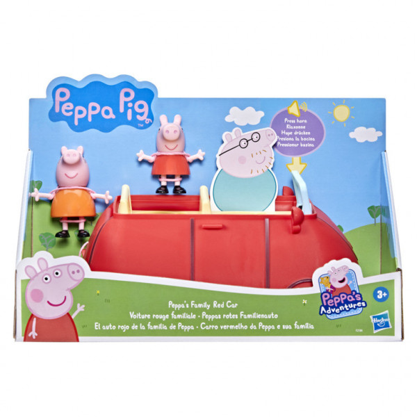 Hasbro Play Doh Prasátko Peppa a rodinné červené auto  Peppa Pig F2184