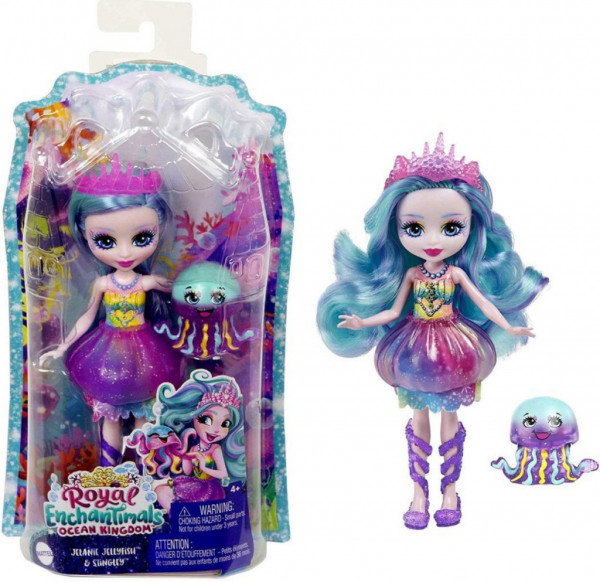 Mattel panenka Enchantimals se zvířátkem Jelanie Jellyfish  15 cm FNH22