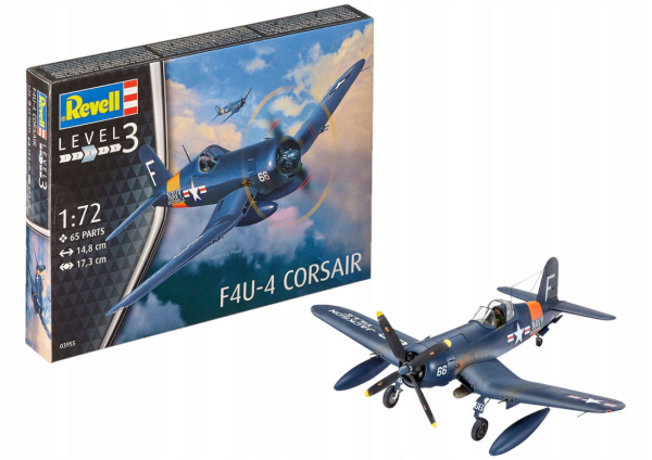 Revell Plastic ModelKit letadlo 03955 - F4U-4 Corsair (1:72)Plastic ModelKit