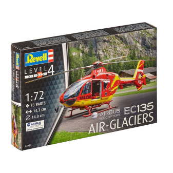 Revell Plastic ModelKit vrtulník 04986 - EC 135 Air Glaciers (1:72)