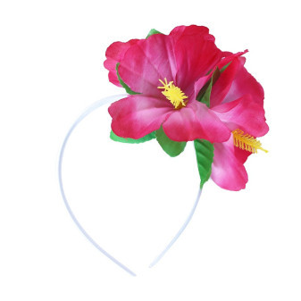Čelenka hawaii růžová 3 květy