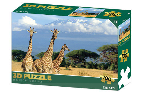 Puzzle 3D -Žirafy