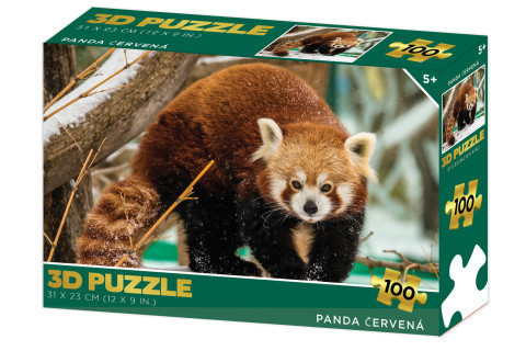 Puzzle 3D - Panda Červená