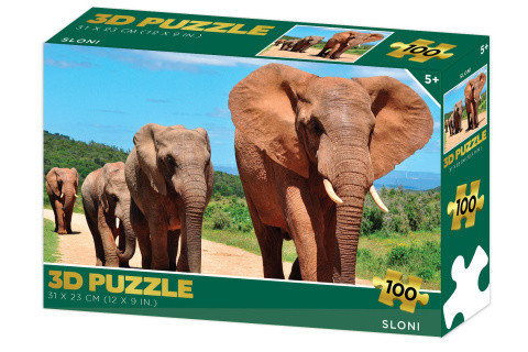 Puzzle 3D - Sloni