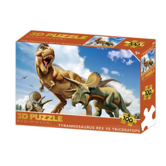 Puzzle 3D - Tyrannosaurus Rex VS Triceratops