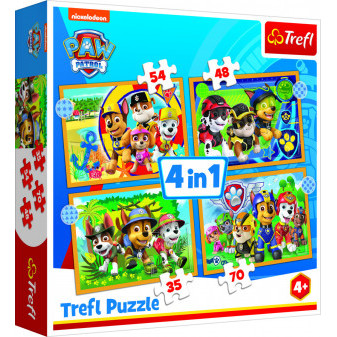 Trefl Puzzle 4v1 Tlapková Patrola Paw Patrol