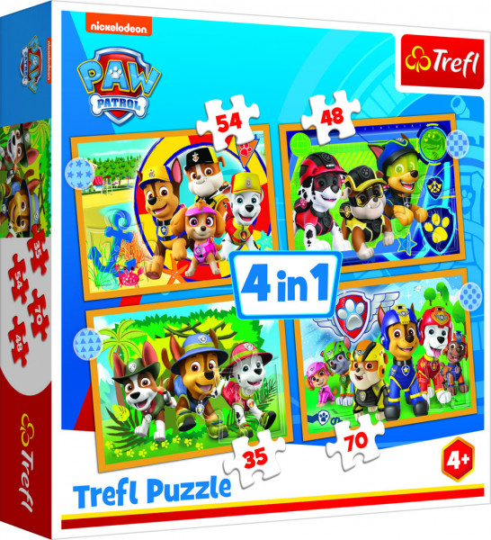 Trefl Puzzle 4v1 Tlapková Patrola Paw Patrol