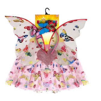 Dětský kostým TUTU sukně motýl s čelenkou a křídly 3 - 7 let