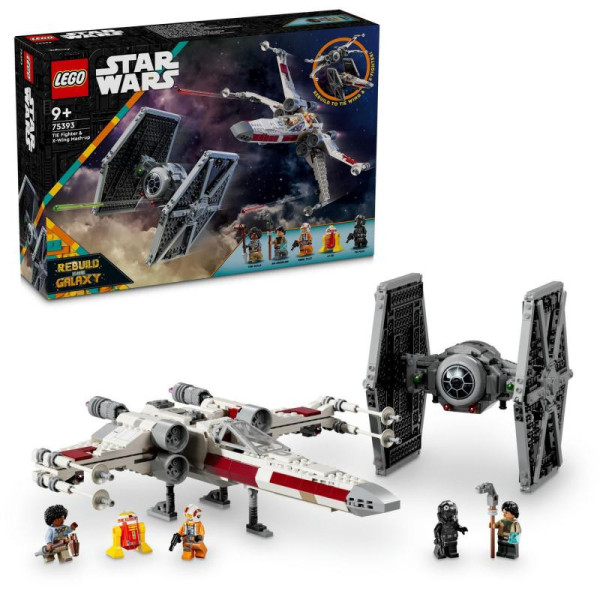 LEGO® Star Wars 75393 Stíhačka TIE a X-wing – kombinovaná stavebnice