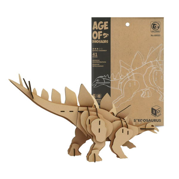 Dřevěné 3D puzzle Stegosaurus