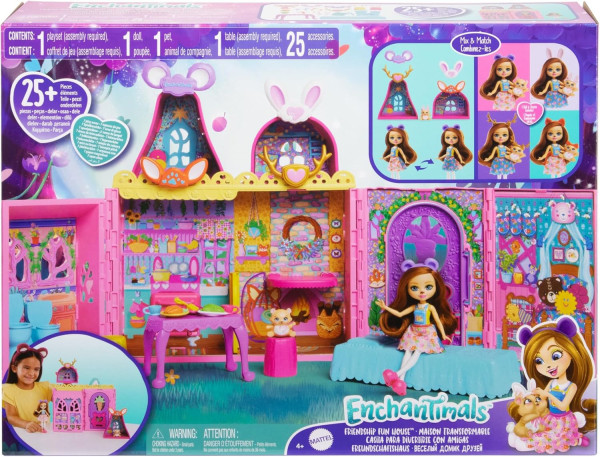 Mattel Enchantimals domeček přátelství HXL53