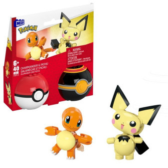 Mattel Megablok Pokémon Pokéball-Charmander a Pichu HXP13