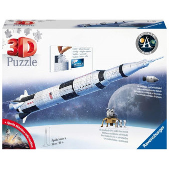 Ravensburger 3D Puzzle Vesmírná raketa Saturn V 432 dílků