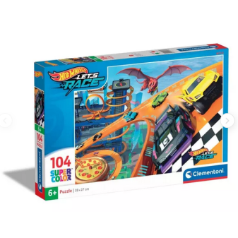 Clementoni 25760 Puzzle Super Color Hotwheels 104 dílků