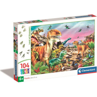 Clementoni 25768 Puzzle Super Color Země dinosaurů 104 dílků