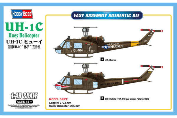 Hobby Boss 85803 UH-1C Huey Helicopter 1:48