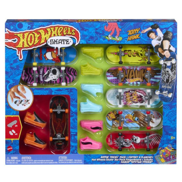 Mattel Hot Wheels 8ks fingerboard a boty HMY19