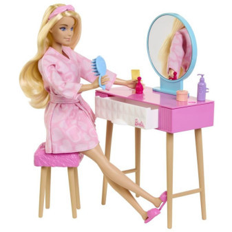 Mattel Barbie ložnice s panenkou HPT55