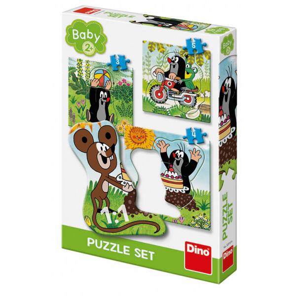 Dino Krtek na louce puzzle set