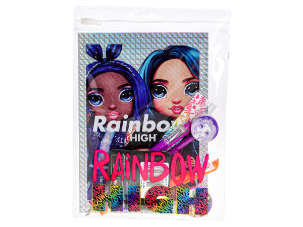 Rainbow High sada psacích potřeb se zápisníkem v pouzdře