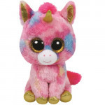 TY Beanie Boos FANTASIA - vícebarevný jednorožec, 24 cm