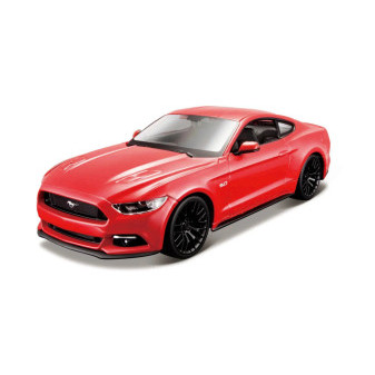 Maisto - 39126 MODEL KITS 2015 Ford Mustang GT, červená, assembly line, 1:24 skládací model