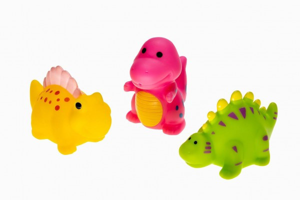 Profi Baby Dinosaurus 3ks do vody stříkací plast 7-9cm v sáčku 13,5x20cm 0m+