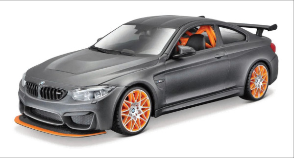 Maisto 39249 MODEL KITS BMW M4 GTS, matná kovově šedá, assembly line, 1:24 skládací model