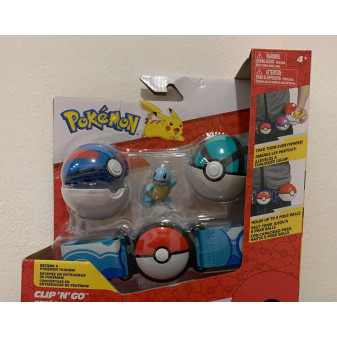 Jazwares Pokémon Clip 'n' Go Poké Ball s páskem Belt Set -  Squirtle