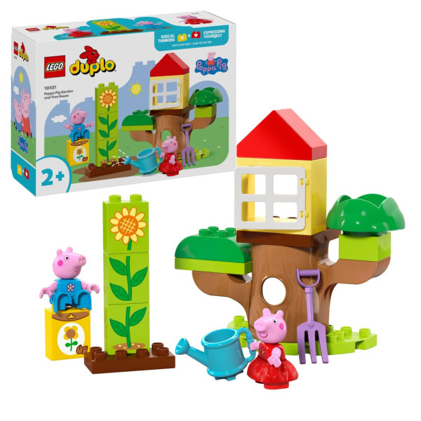 LEGO® DUPLO® 10431 Prasátko Peppa – zahrada a dům na stromě