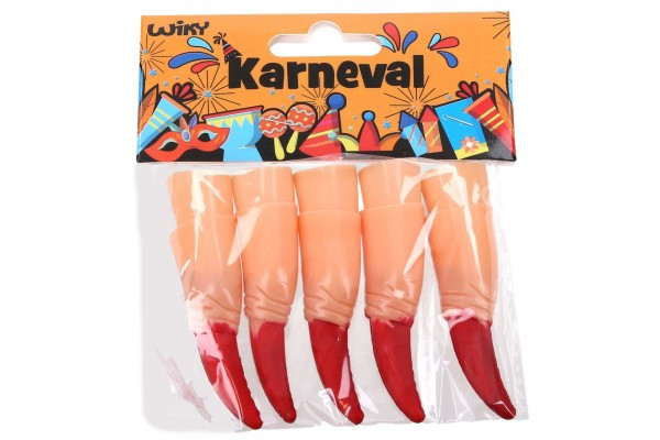 Prsty s drápy 10 ks plast v sáčku karneval