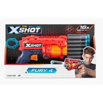 ZURU X-SHOT EXCEL Fury 4 s otočnou hlavní a 16 náboji