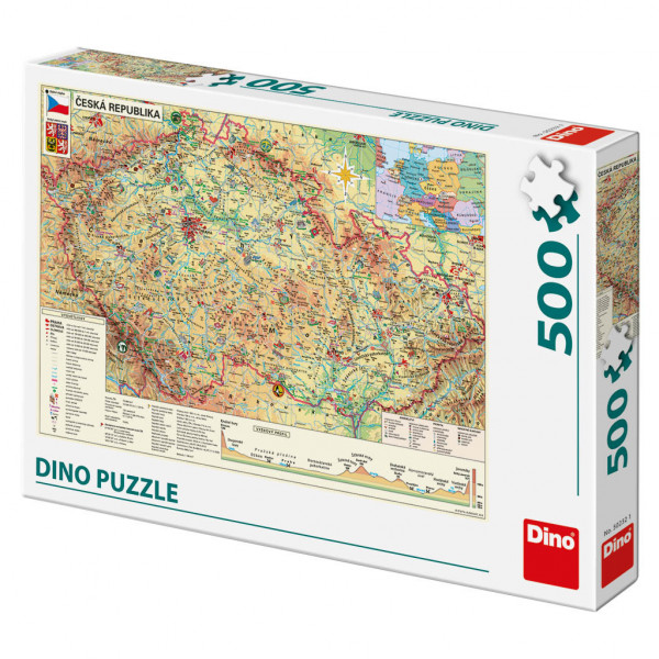 Dino puzzle Mapa České republiky 500 dílků