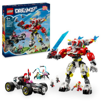 LEGO® DREAMZzz™ 71497 Cooperův tygří robot a Zerův hot rod